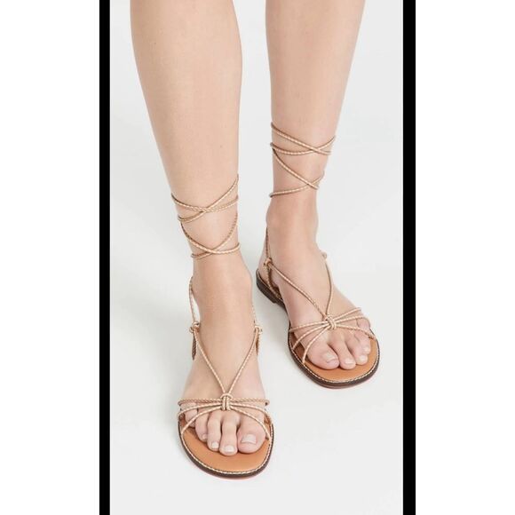 Madewell Shoes - Madewell Braided Lace Up Flat Sandals